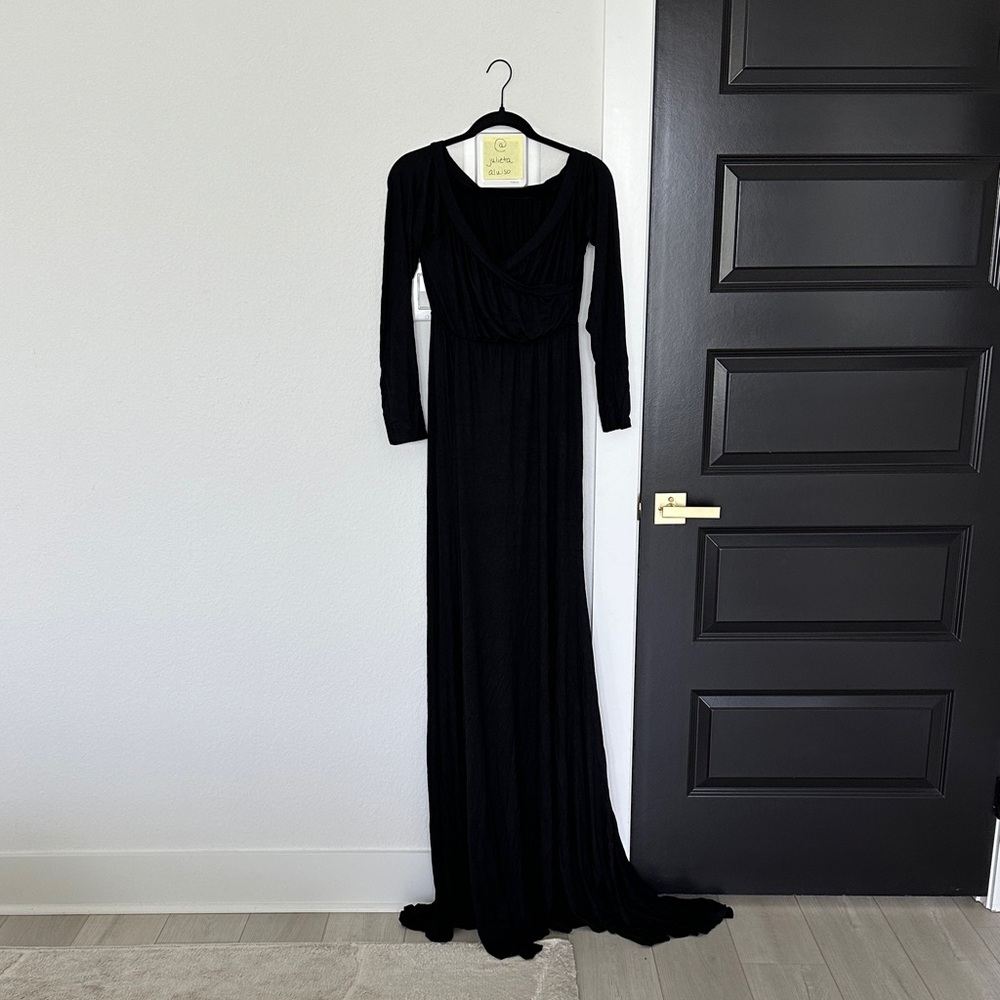 Elegant Black Maternity Dress